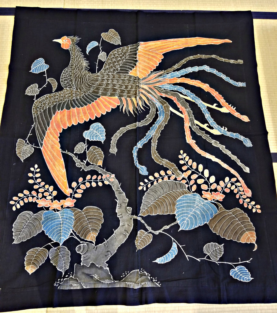 Meiji Era 1900s Japanese Antique Phoenix Tsutsugaki - Siamurai