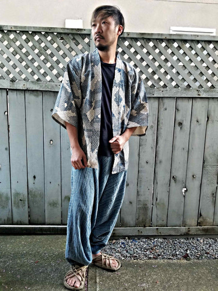 Light Indigo Bunny Waves Kimono - Siamurai