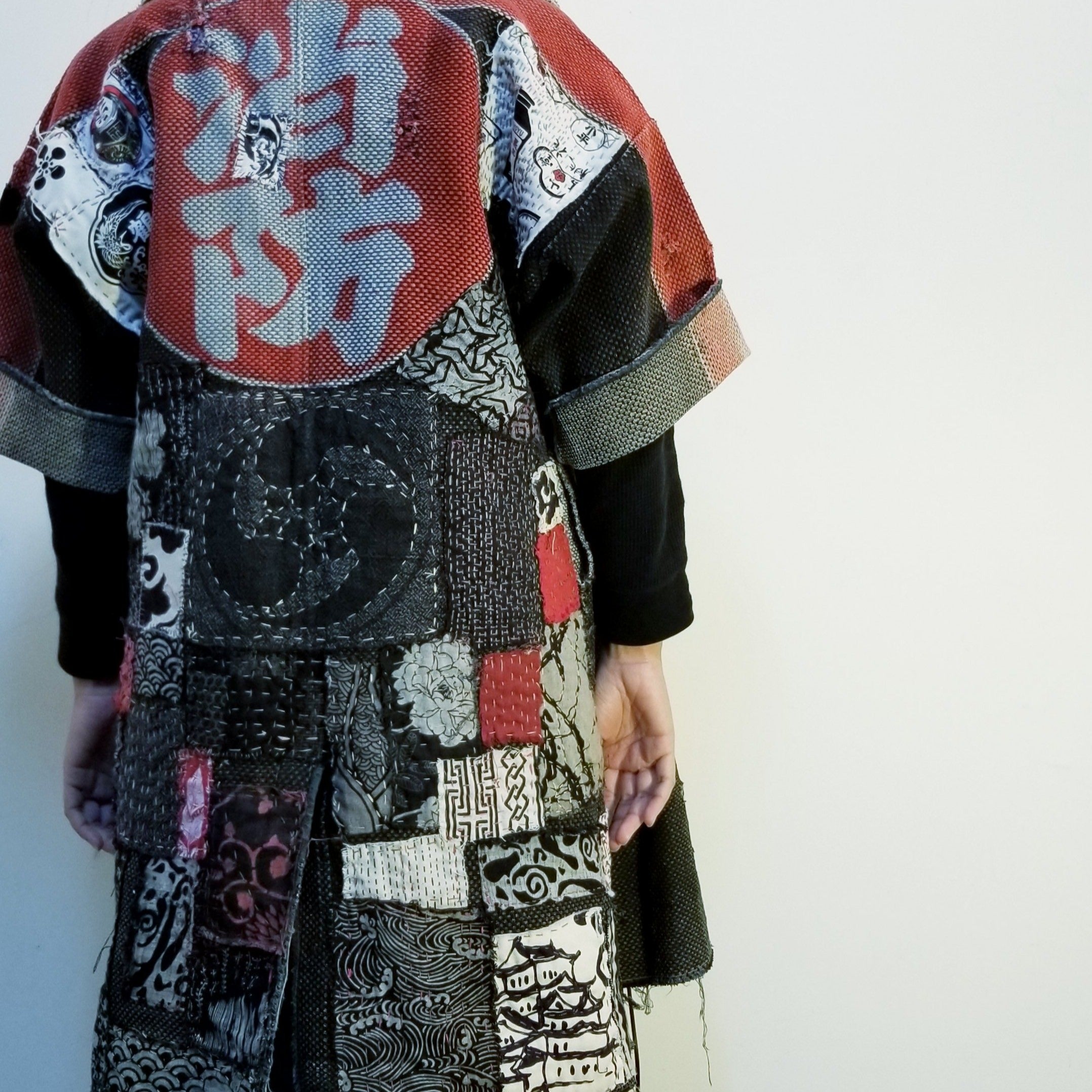 Handstitched Sashiko Patchwork Japanese Fireman Jacket - Siamurai