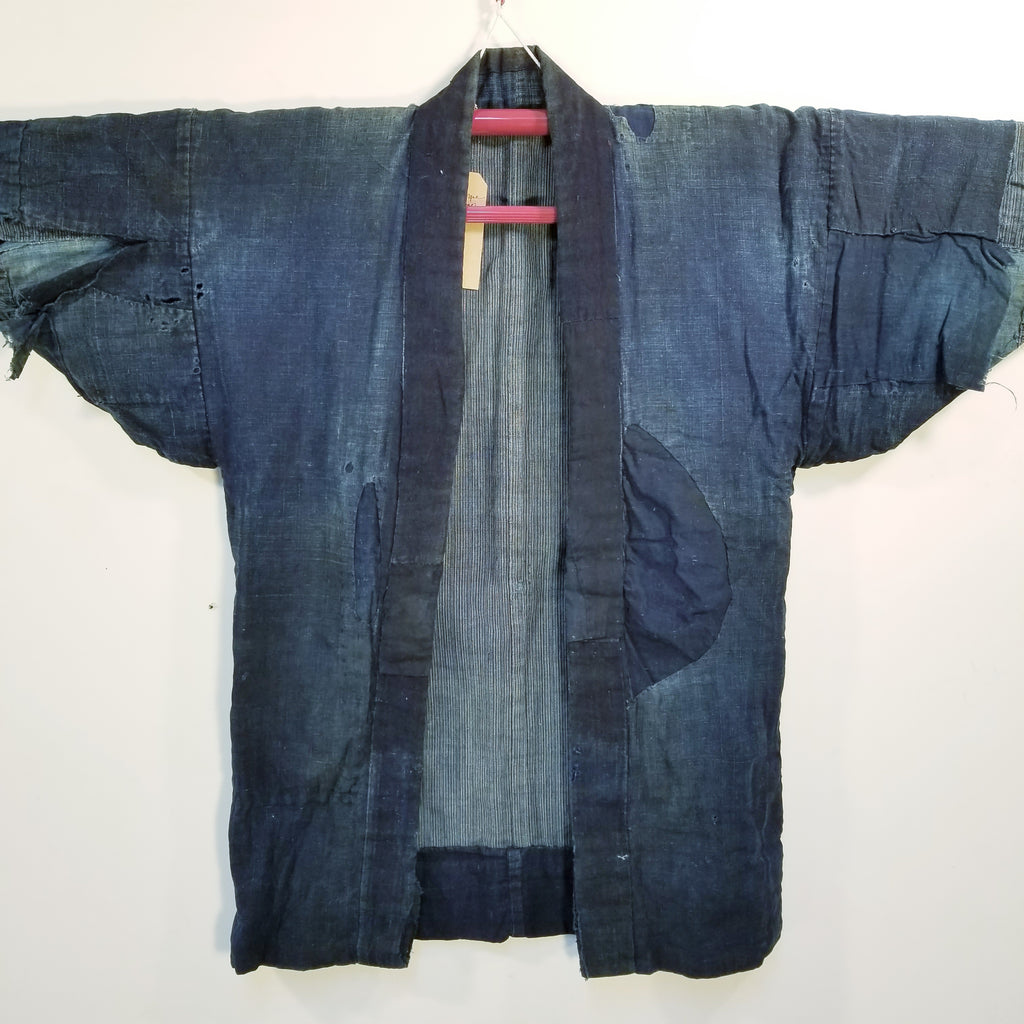 Aizome Indigo Antique Folk Boro Noragi - Siamurai