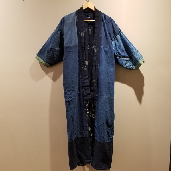 Reversible Indigo Kasuri Noragi Jacket