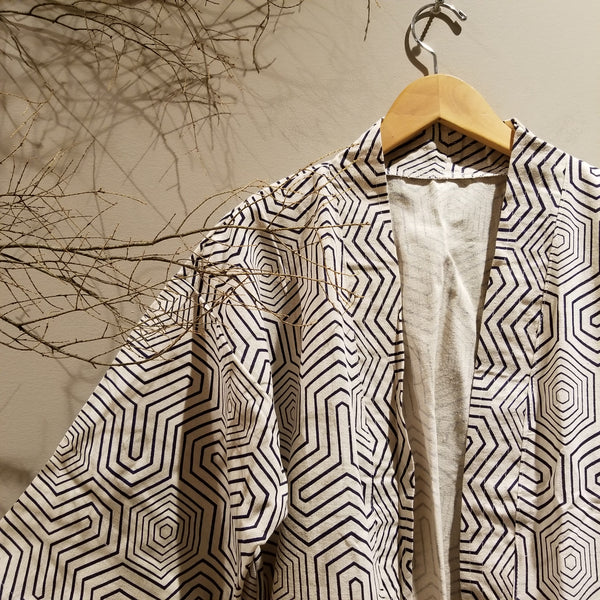 Geometric Pattern Noragi Kimono - Siamurai