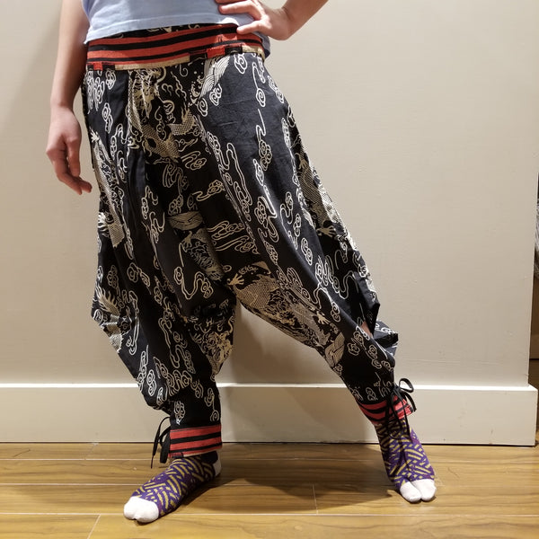 Brown Long Baggy Pants, Hmong Pants, Tribe Pants, Hill Tribe Pants