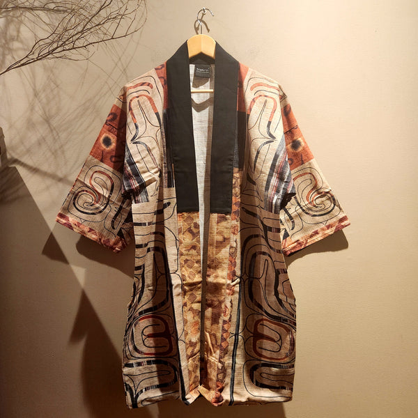 Geometric Pattern Noragi Kimono Jacket -  Canada