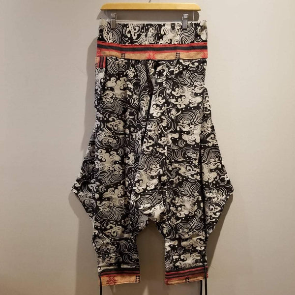 Black Japan Symbols Printed Long Baggy Pants, Hmong Pants, Tribe Pants,  Hill Tribe Pants, Unisex -  Canada