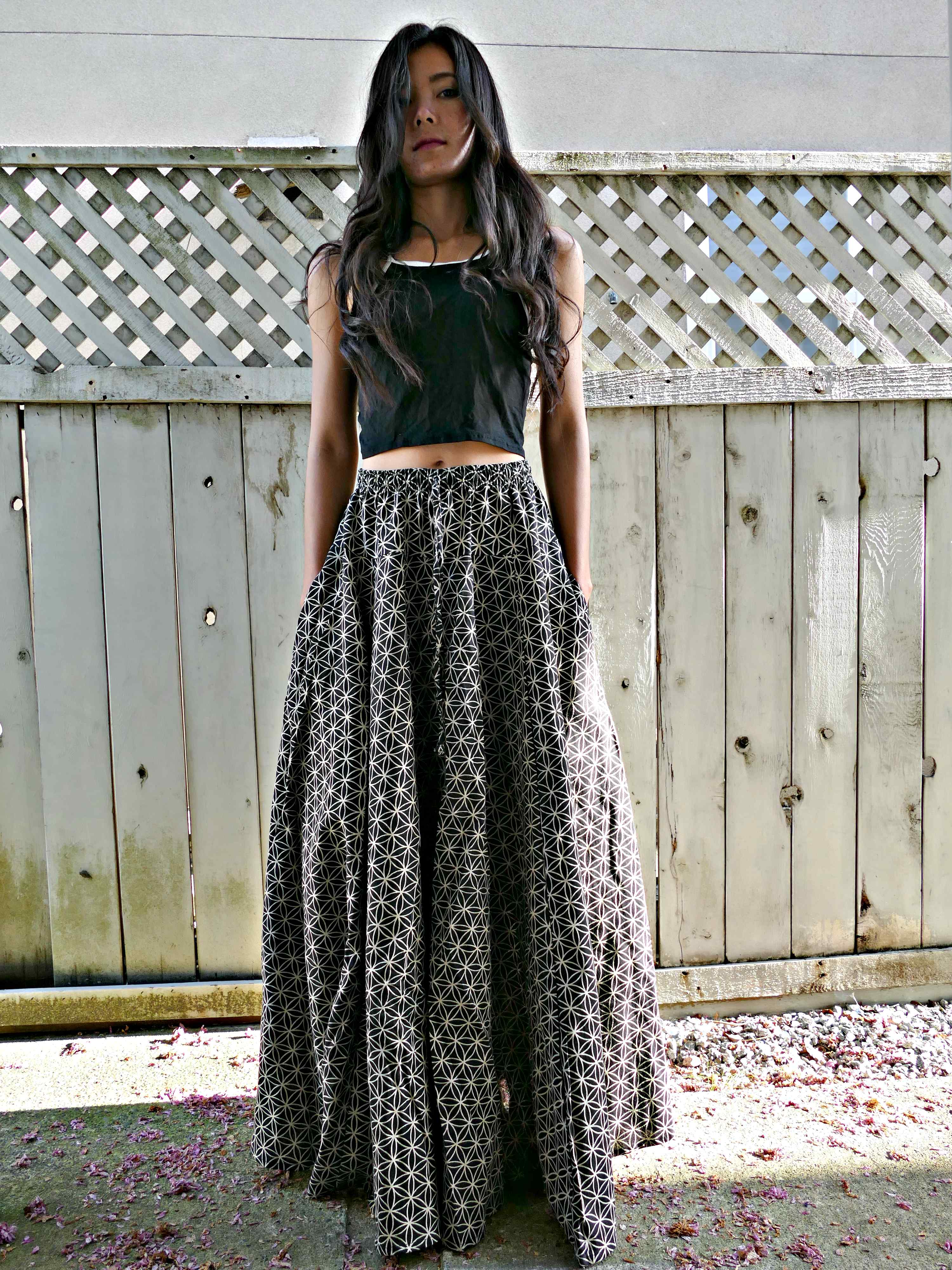 Accessorizing the Long Flower Skirt